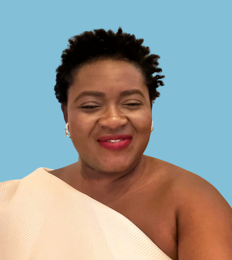 It's a picture of ASD Clinician on blue background. The clinician name is Phyllis.